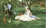 Edouard Manet The Monet Family in the Garden France oil painting reproduction